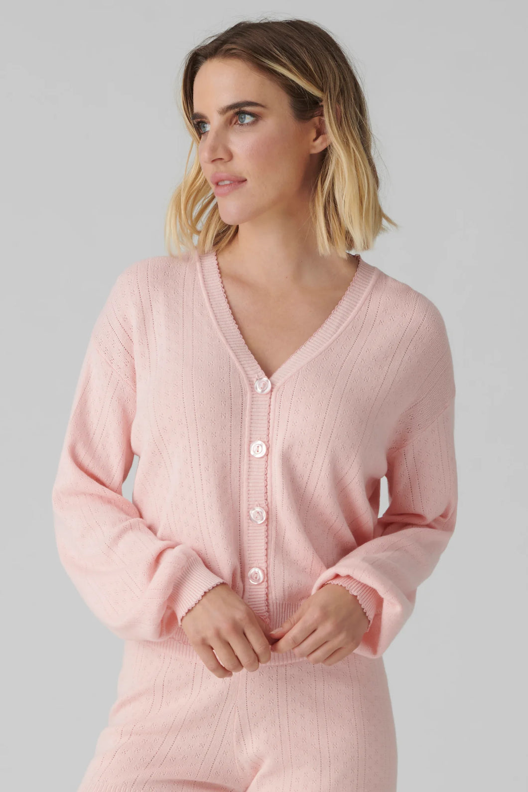 Sweetheart Pointelle Cardigan