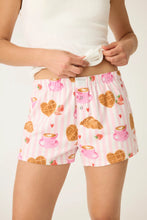 Load image into Gallery viewer, Brunch Club Breakfast Print Flannel Shorts

