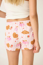 Load image into Gallery viewer, Brunch Club Breakfast Print Flannel Shorts
