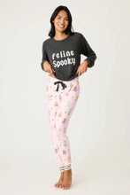 Load image into Gallery viewer, Feline Spooky Halloween Cat Print Banded Pant
