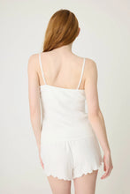 Load image into Gallery viewer, Pointelle Essentials Solid Ivory Camisole
