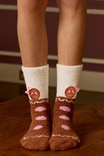 Load image into Gallery viewer, Ski Jammie Classics Gingerbread Gal Crew Socks with Grippers
