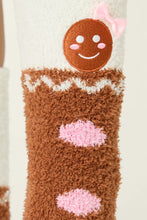 Load image into Gallery viewer, Ski Jammie Classics Gingerbread Gal Crew Socks with Grippers
