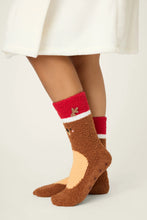 Load image into Gallery viewer, Ski Jammie Classics Reindeer Crew Socks with Grippers
