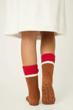 Load image into Gallery viewer, Ski Jammie Classics Reindeer Crew Socks with Grippers
