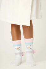 Load image into Gallery viewer, Ski Jammie Classics Snowman Crew Socks with Grippers
