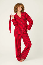 Load image into Gallery viewer, Bow Icon 3-Piece Long Sleeve Flannel PJ Set
