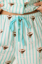 Load image into Gallery viewer, Espresso Martini Print 3-Piece Long Sleeve Flannel PJ Set
