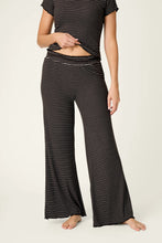 Load image into Gallery viewer, Pretty Stripes Onyx Pointelle Pajama Pants
