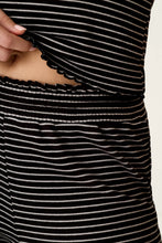 Load image into Gallery viewer, Pretty Stripes Onyx Pointelle Pajama Pants
