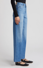 Load image into Gallery viewer, Anessa High Waist Raw Hem Wide Leg Jeans
