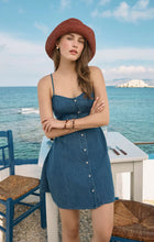 Load image into Gallery viewer, Angel Eyes Denim Mini Dress

