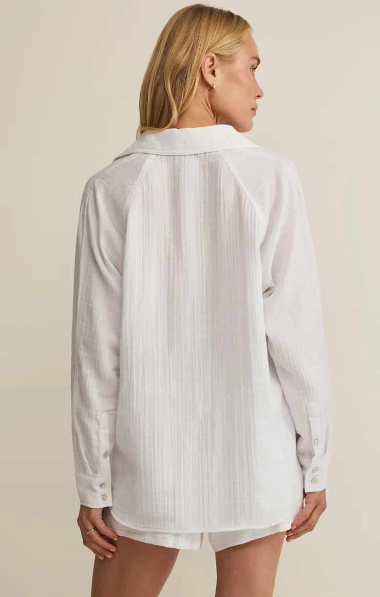 The Perfect Airy Gauze Button Up