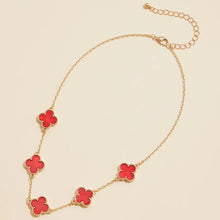 Load image into Gallery viewer, Red Clover Necklace

