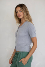 Load image into Gallery viewer, Grey Button Down Top
