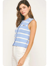 Load image into Gallery viewer, Striped Knit Sleeveless Vest Top
