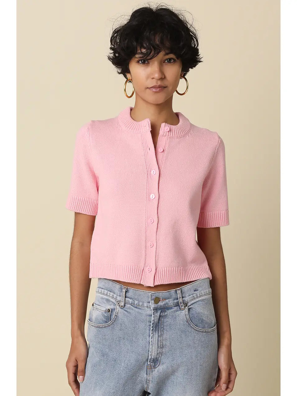 Short Sleeve Knit Top