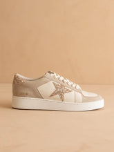 Load image into Gallery viewer, Glitter Star Sneaker Gold &amp; Beige
