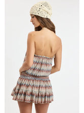 Load image into Gallery viewer, Chevron Smocked Waist Mini Dress
