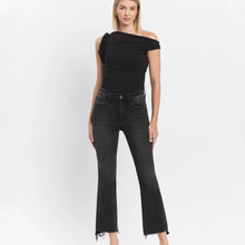 Load image into Gallery viewer, High Rise Raw Step Hem Crop Flare Jeans
