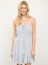 Load image into Gallery viewer, Striped Strapless Mini Dress

