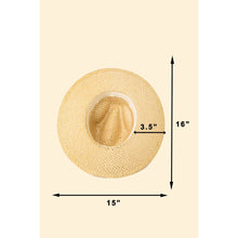 Load image into Gallery viewer, Natural Basket Weave Sun Hat
