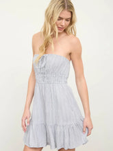 Load image into Gallery viewer, Striped Strapless Mini Dress
