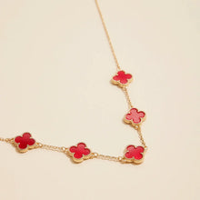 Load image into Gallery viewer, Red Clover Necklace
