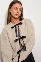 Load image into Gallery viewer, *Pre Order* Satin Bow Cardigan

