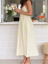Load image into Gallery viewer, Yellow Striped Maxi Dress
