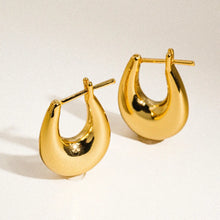 Load image into Gallery viewer, Gold Droplet Hoop Earring
