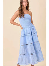 Load image into Gallery viewer, Smocked Eyelet Maxi Dress
