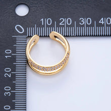 Load image into Gallery viewer, Gold Filled Micro Paved Double Band Ring
