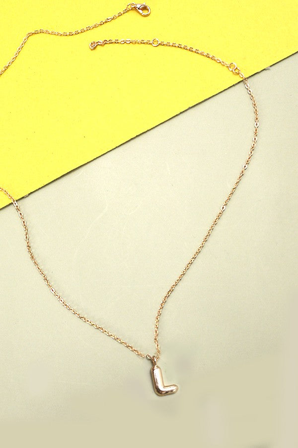 Gold-L Bubble Necklace