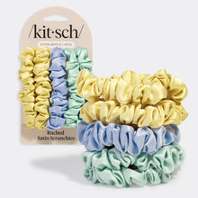 Load image into Gallery viewer, Ruched Satin Scrunchies 5pc Set - Multi-Color

