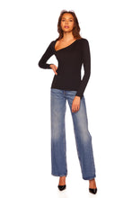 Load image into Gallery viewer, Diagonal Neck Long Sleeve Top
