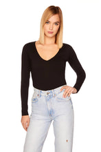 Load image into Gallery viewer, Long Sleeve V Neck Top
