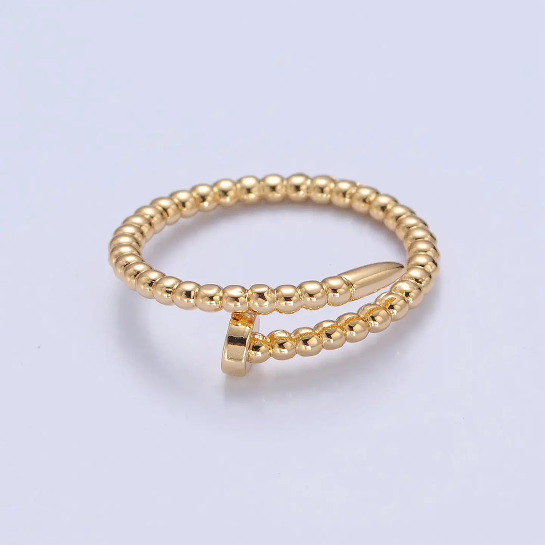 Gold Dainty Twisted Rope Wrap Ring