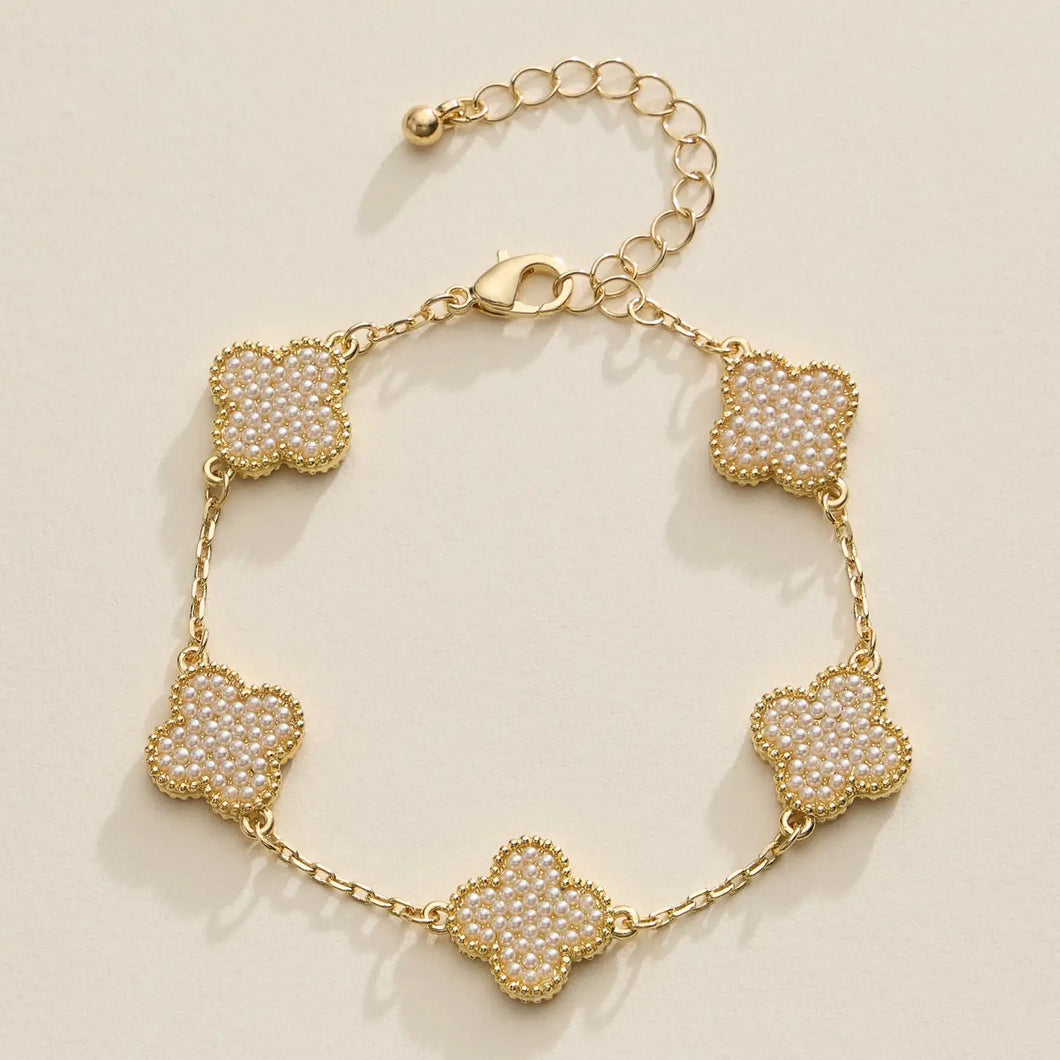 Pearl Clover Bracelet