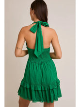 Load image into Gallery viewer, Green Ruffle Halter Dress
