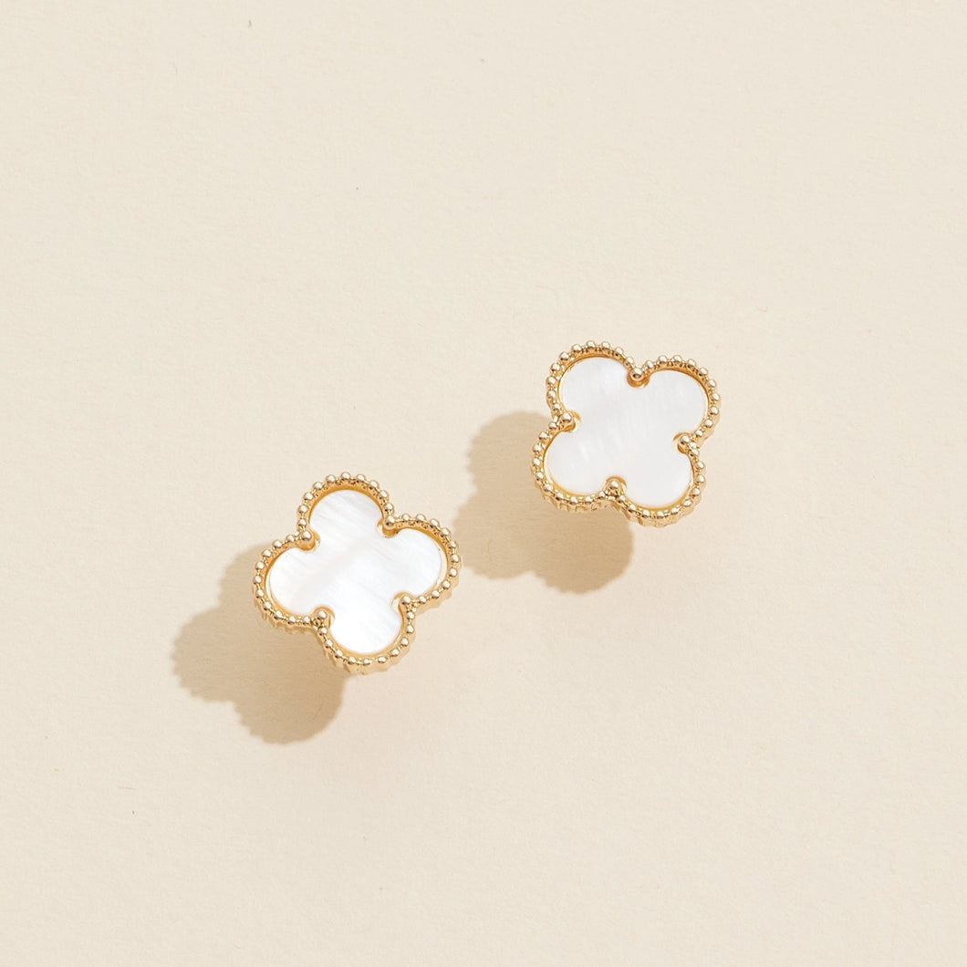 White Clover Earrings