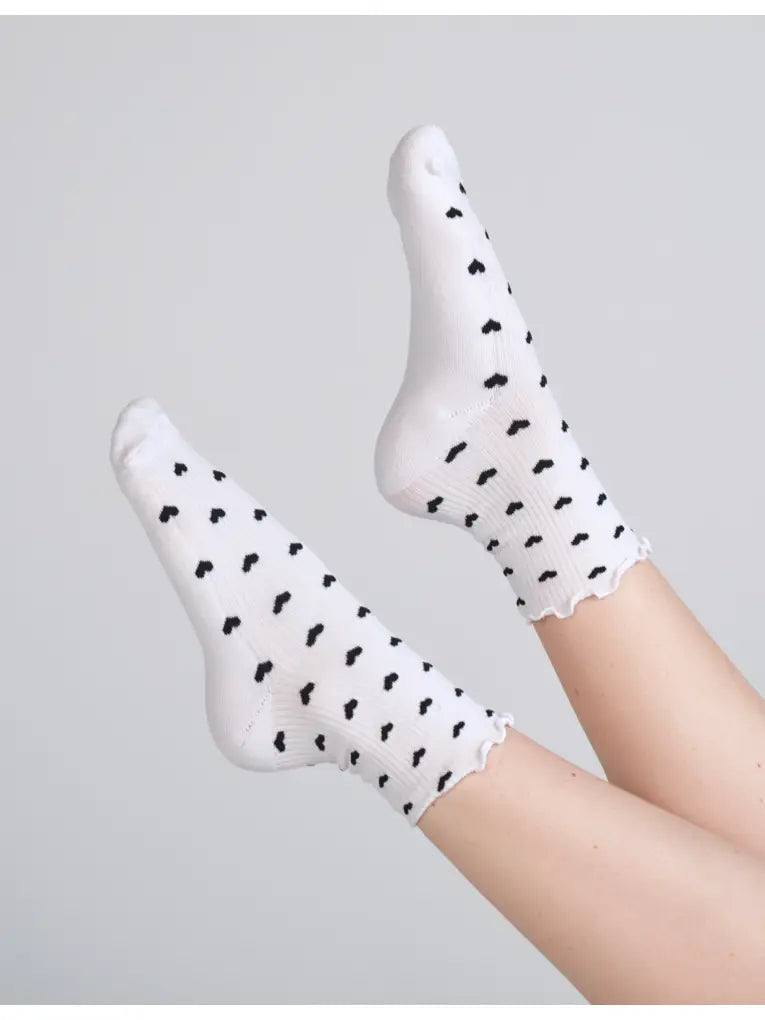 Everyday Ruffle Heart Sock