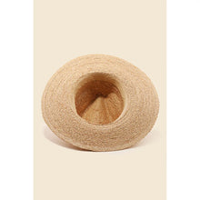 Load image into Gallery viewer, Straw Braid Flat Brim Sun Hat
