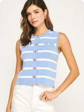 Load image into Gallery viewer, Striped Knit Sleeveless Vest Top
