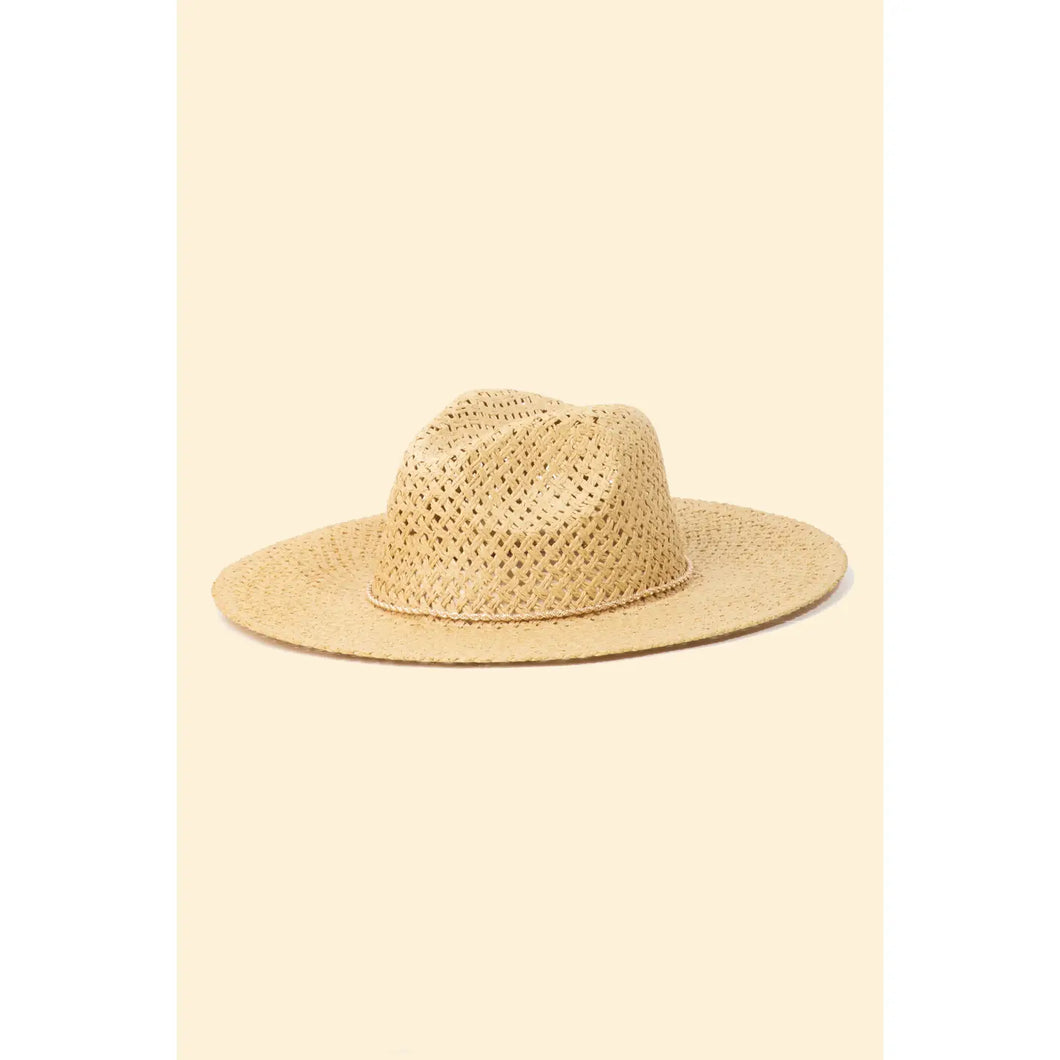Natural Basket Weave Sun Hat