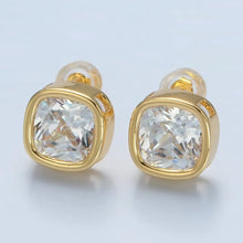Load image into Gallery viewer, Square Bezel Stud Earrings

