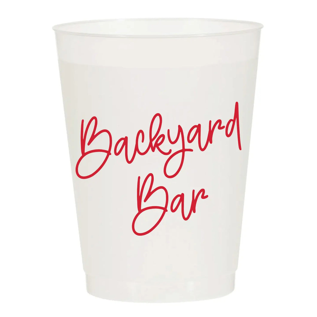 Backyard Bar Frosted Cups-Pack Of 6