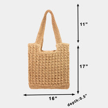 Load image into Gallery viewer, Straw Knit Tote Bag
