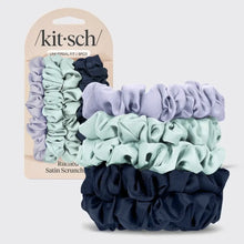 Load image into Gallery viewer, Ruched Satin Scrunchies 5pc Set - Garden Bouquet

