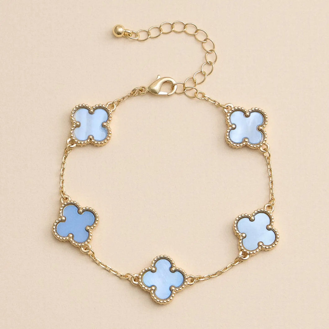 Blue Clover Bracelet